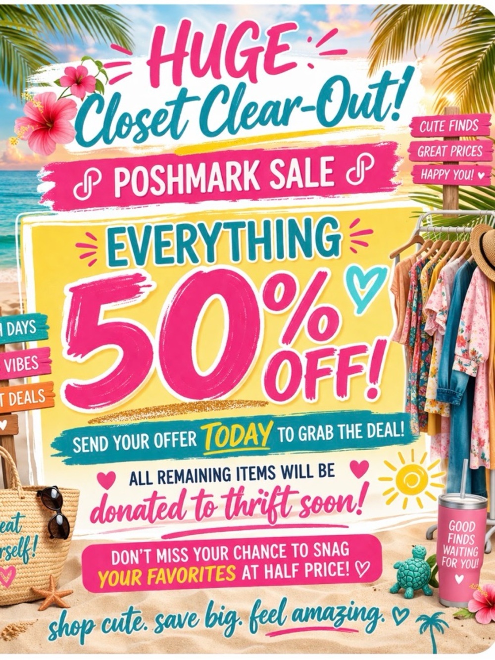 CLOSET on SALE  50% off!!!!
Just send offer for anything and 
I WILL ACCEPT 💰💰💰